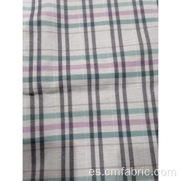 Rayon nylon spandex bengaline hilo teñido de tela de patrón de verificación